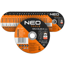 Відрізні круги по металу NEO TOOLS 08-720 125×1,0×22,2 мм, 25 шт.