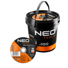 Відрізний круг NEO TOOLS 08-722 для металу та INOX, 125×1,0×22,2 мм, 100 шт у відрі