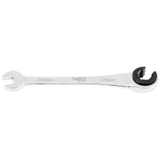 Ключ рожковий з тріскачкою NEO TOOLS 09-258, 11 мм, CrV-сталь, хромований