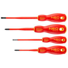 Набір діелектричних викруток NEO 04-144, 1000 В, 4 штуки, Slim Fix, сталь S2