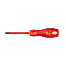 Викрутка діелектрична NEO Tools 04-218 SL/PH1 x 80 мм, до 1000 В, сталь S2, VDE