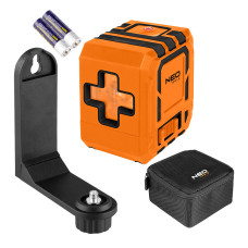 Лазерний хрест NEO TOOLS 75-143, 30 м, зелений промінь, з кейсом та магнітним держачем