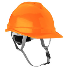Каска промислова NEO TOOLS 97-225, помаранчева, з підборіддям, ABS, CE сертифікат Жовтогарячий