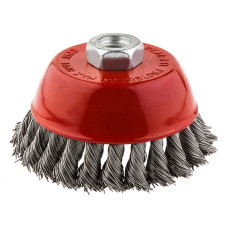 Щітка дротяна чашкова 100 мм x М14, INOX