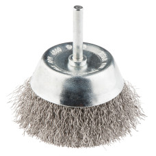 Щітка дротяна чашкова 50 мм, INOX, хвостовик