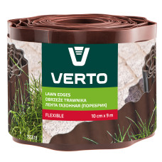 Садовий бордюр VERTO 15G513, 9 м x 10 см, коричневий, гнучкий та міцний