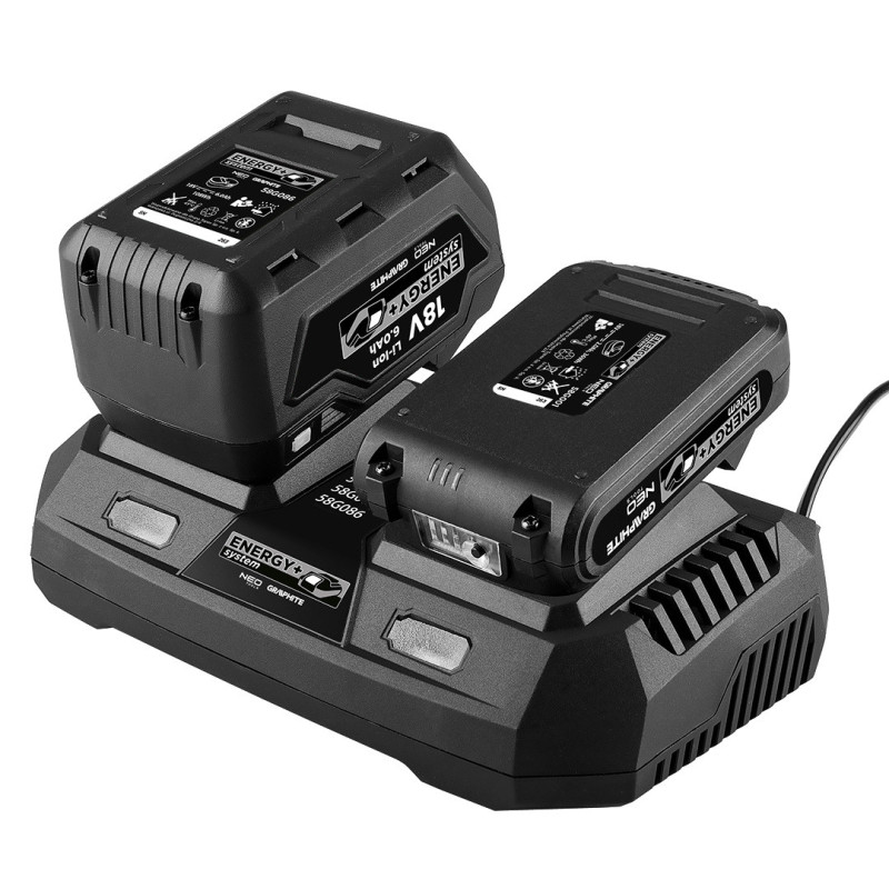 Швидкий зарядний пристрій GRAPHITE 58G092 Energy+ 18V, для двох акумуляторів