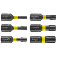 Ударні біти GRAPHITE 56H541 TX10-TX40, 25 мм, сталь S2, для шуруповертів і викруток