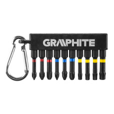 Набір ударних біт GRAPHITE 56H562 PH/PZ/TX, 10 шт., довжина 50 мм, сталь S2, 1/4
