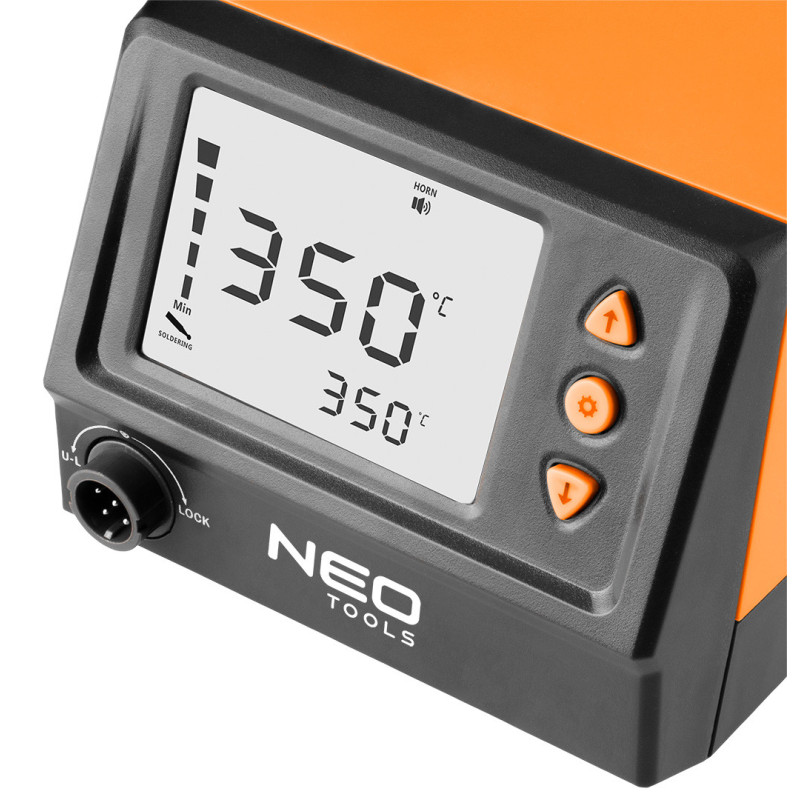 Паяльна станція NEO-TOOLS 19-200 SL1, 60 Вт, 180–480 °C, ЖК-дисплей, ESD-захист
