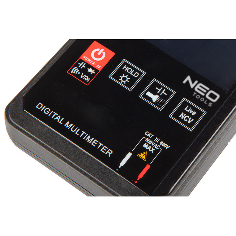 Цифровий мультиметр NEO Tools 94-004, ЖК-дисплей з підсвіткою, True RMS, NCV, ліхтарик
