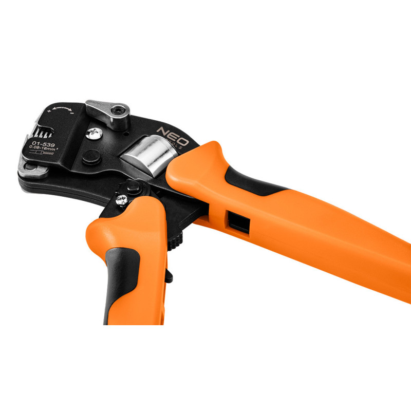 Обжимні кліщі Neo Tools 01-539 для кінцевих гільз 0,08–16 мм², саморегулюючі, сталь CRV, 230 мм
