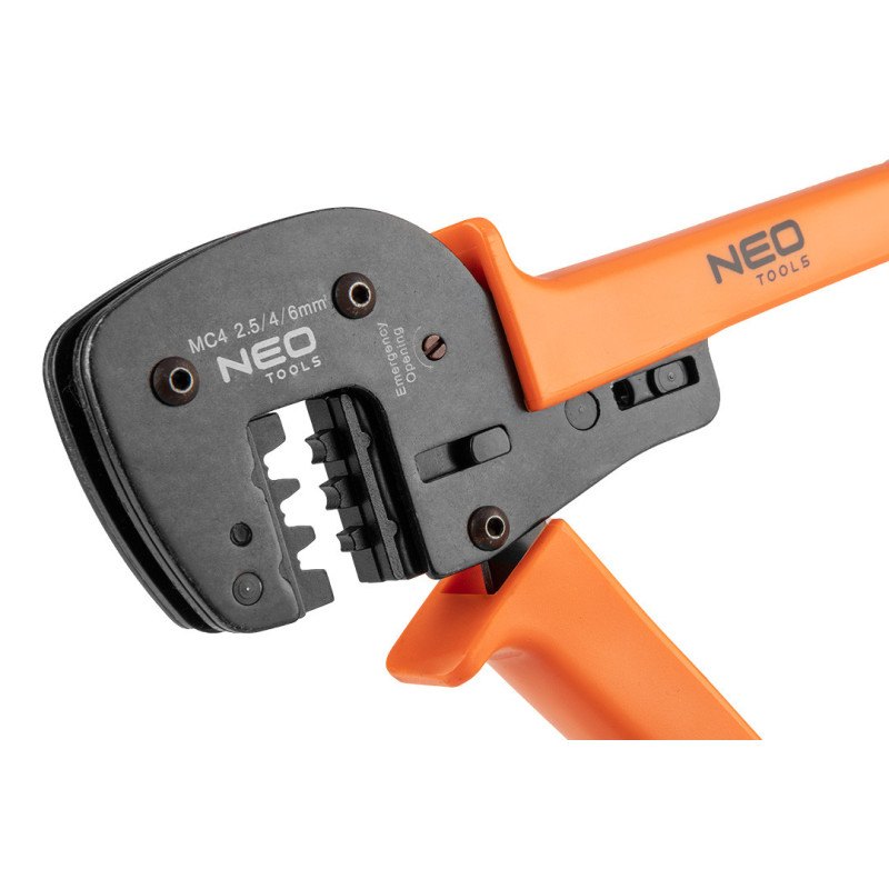 Обтискні кліщі MC4 NEO Tools 01-555 для сонячних панелей, BNC/F/RCA, з храповим механізмом