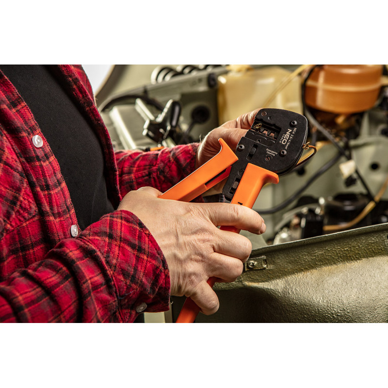 Обтискні кліщі MC4 NEO Tools 01-555 для сонячних панелей, BNC/F/RCA, з храповим механізмом