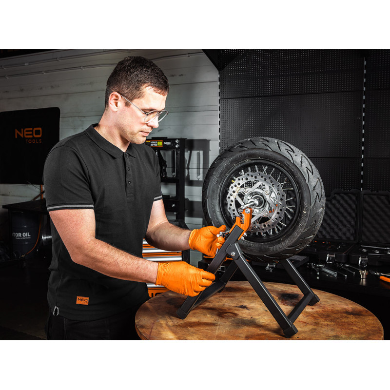 Футболка-поло NEO TOOLS 81-659 DENIM BLACK, чорна, 100% бавовна, робоча