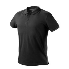 Футболка-поло NEO TOOLS 81-659 DENIM BLACK, чорна, 100% бавовна, робоча