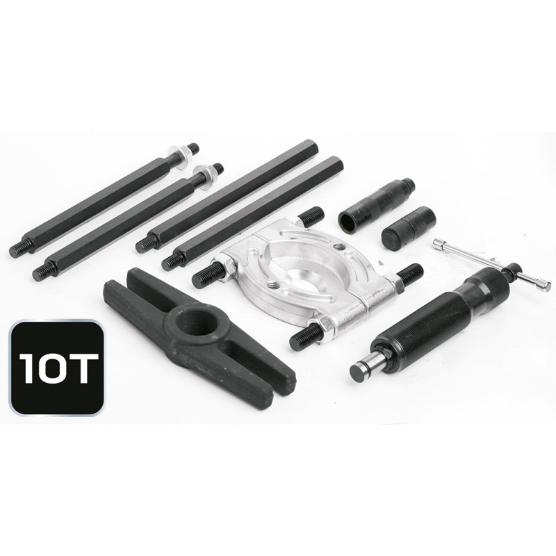 Знімач гідравлічний NEO Tools 11-847, 10 тонн, сепаратор 75–105 мм, кейс