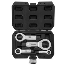Набір гайкорізів NEO Tools 11-856, 4 шт, для зняття пошкоджених гайок, сталь, кейс