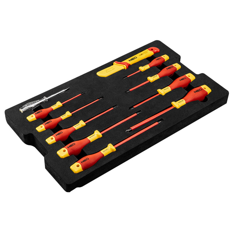Професійний сервісний ящик електрика Neo Tools 01-311, 52 інструменти, IP67.