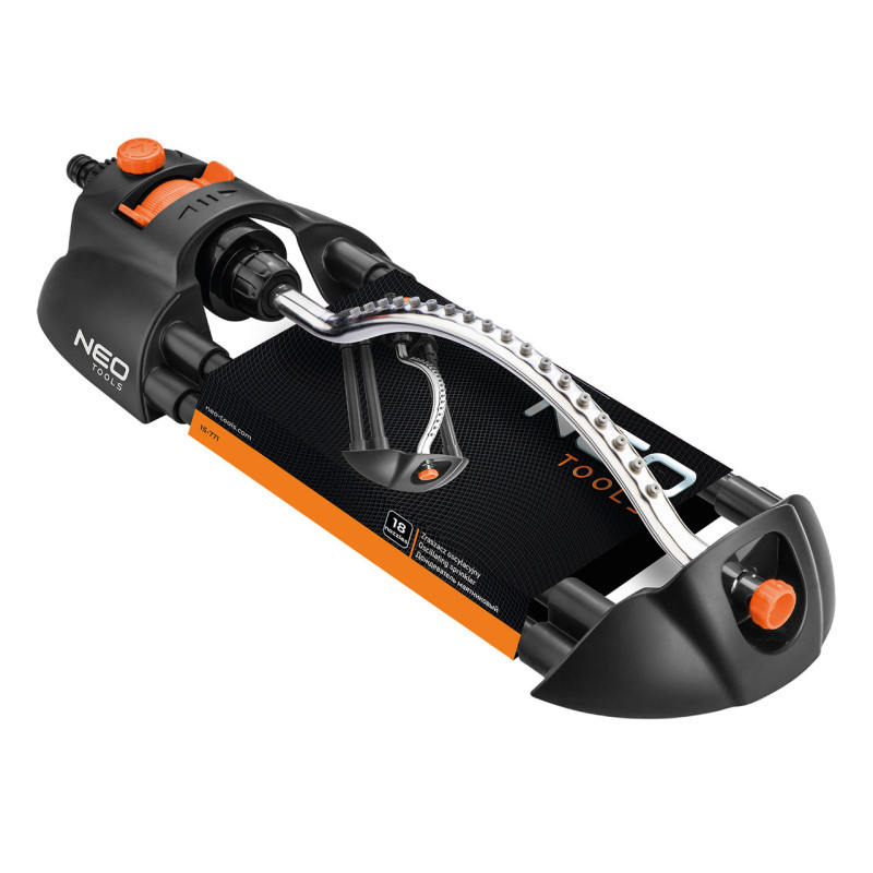 Зрошувач осцилюючий Neo Tools 15-771, 18 форсунок, для газонів та садів, 14x19 м