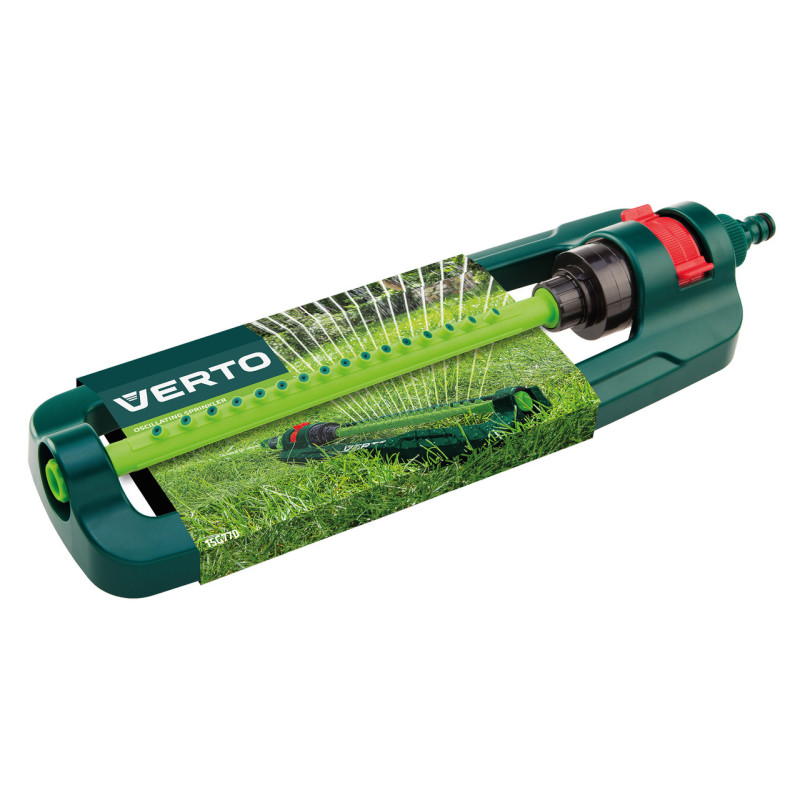 Маятниковий зрошувач Verto 15G770, сектор поливу 12x18 м, 16 форсунок