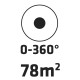 Зрошувач садовий Verto 15G785, регульований кут поливу 0°-360°, площа 78 м²