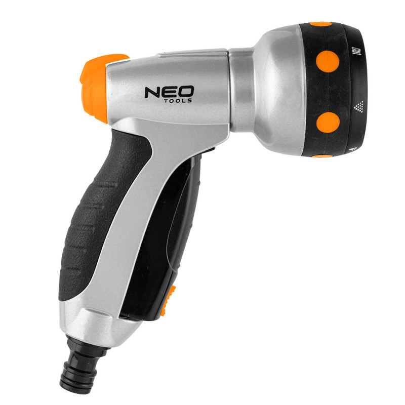 Пістолет для поливу Neo Tools 15-706, 7 функцій, із замком та регулюванням потоку