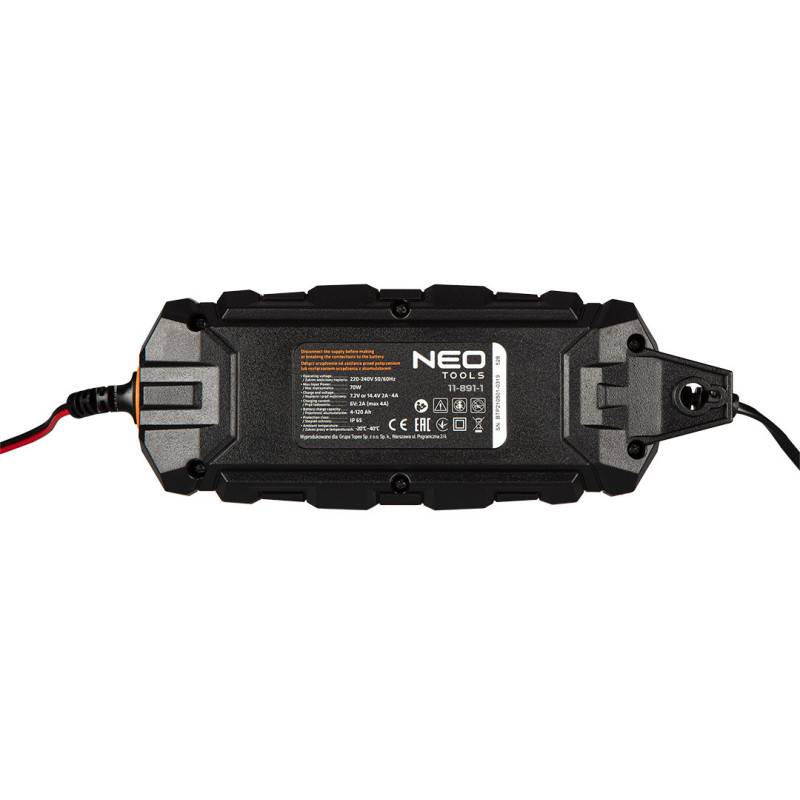 Зарядний пристрій для акумуляторів Neo Tools 11-891-1 6/12В, 4 А/70 Вт (STD, AGM, GEL, LiFePO4)