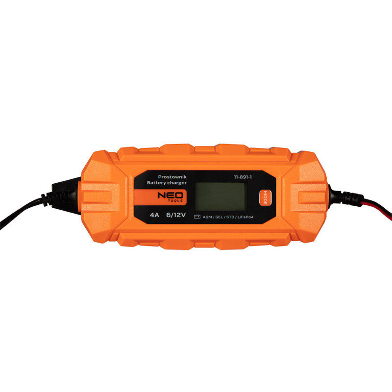 Зарядний пристрій для акумуляторів Neo Tools 11-891-1 6/12В, 4 А/70 Вт (STD, AGM, GEL, LiFePO4)
