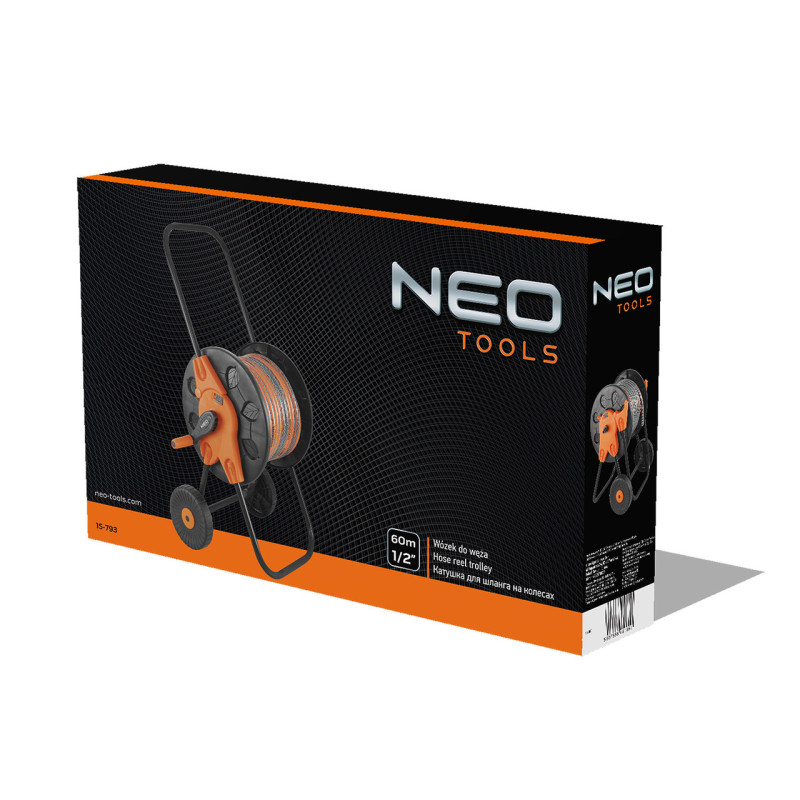 Візок для садового шланга Neo Tools 15-793, складна ручка, для шланга до 60 м
