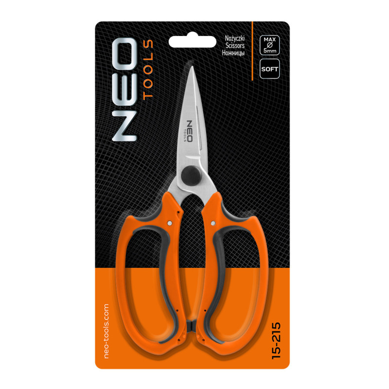 Садові ножиці NEO TOOLS 185 мм, арт. 15-215 – для трави, лози та букетів