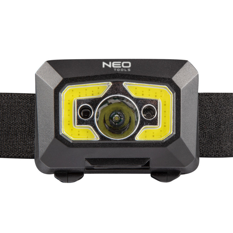 Налобний ліхтар Neo Tools 99-073, COB LED, 250 лм, з датчиком руху, червоний світ