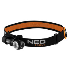 Налобний ліхтар Neo Tools 90-027 з 4 режимами, дальність 90 м, зарядка через USB