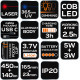 Інспекційна лампа NEO Tools 99-077, 4 в 1: COB LED 450 лм, лазер, УФ 365 нм, USB-C