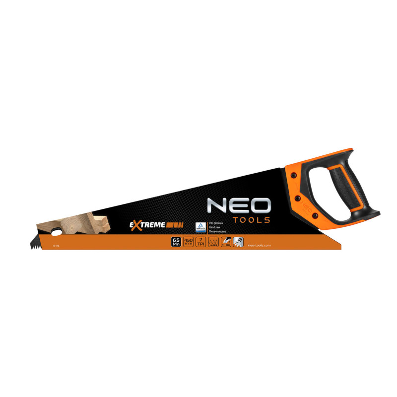 Ножівка по дереву NEO Tools 41-116, 450 мм, із покриттям PTFE