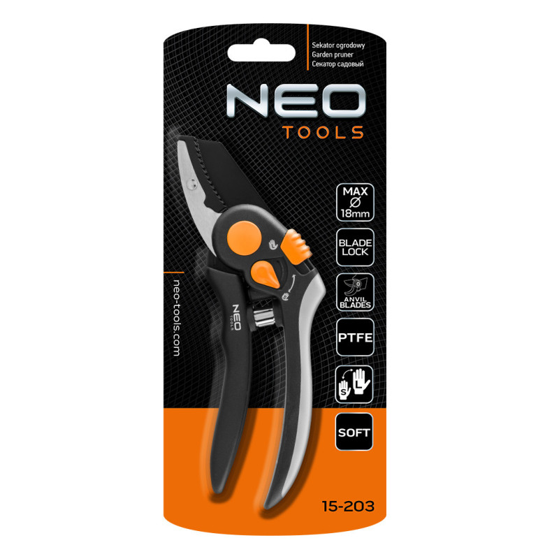 Сектор Neo Tools 200 мм (арт. 15-203) – для твердої деревини, ергономічна ручка