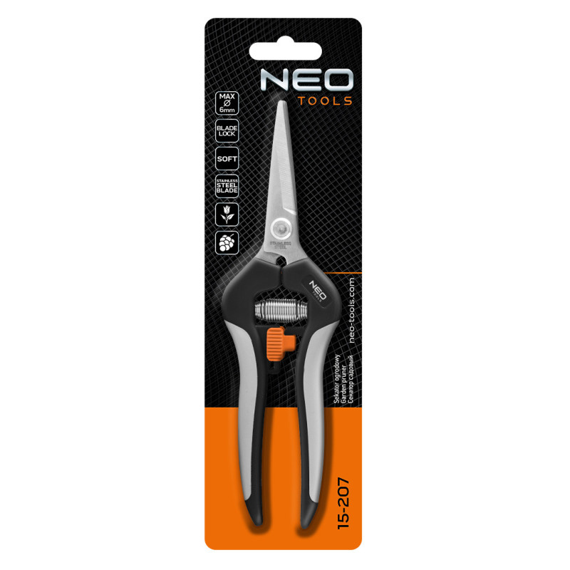 Сектор Neo Tools 185 мм, арт. 15-207 – для ніжних рослин і точної обрізки