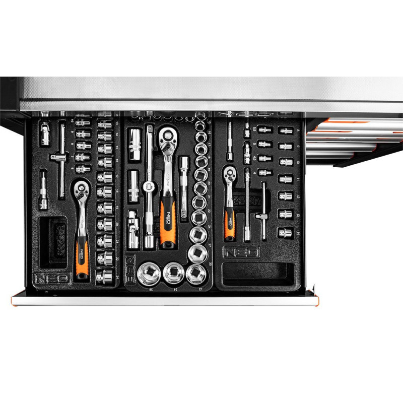 Візок для інструментів Neo Tools PRO 84-225+G з 12 ящиками та набором професійних інструментів