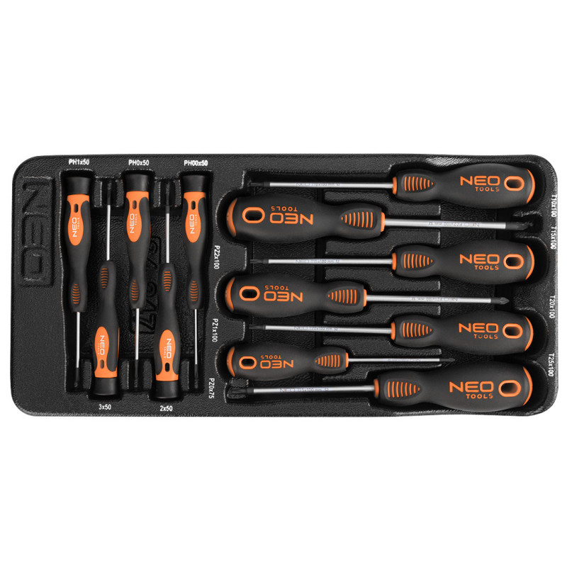 Візок для інструментів Neo Tools 84-220+G з 7 ящиками та набором професійних інструментів