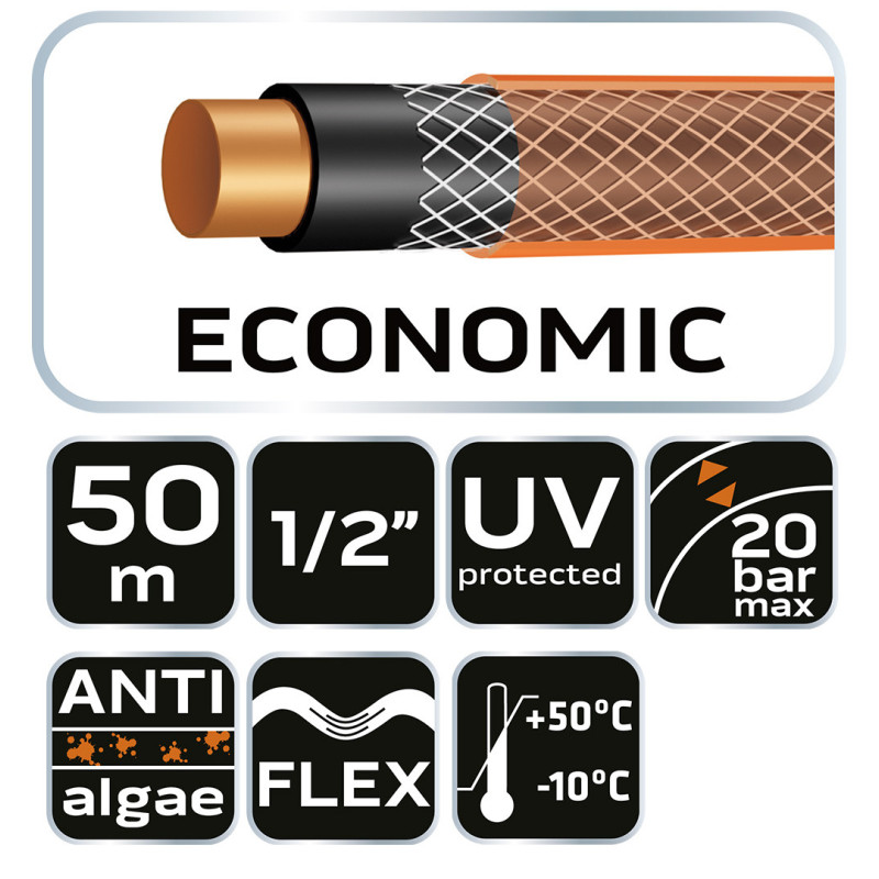 Шланг NEO Tools 15-802 Economic, діаметр 1/2