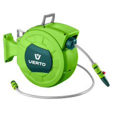 Шланг із автоматичною намоткою Verto 15G891, 20+2 м, зі зрошувачем і з’єднувачами