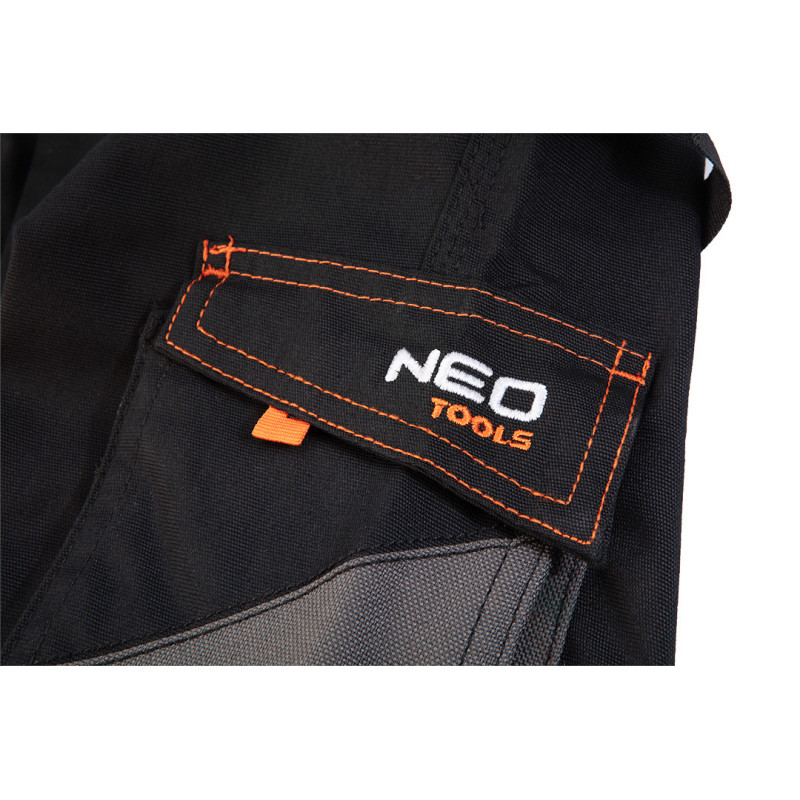 Шорти робочі NEO HD Slim 81-278, чорні, з підсиленнями Oxford та знімними карманами