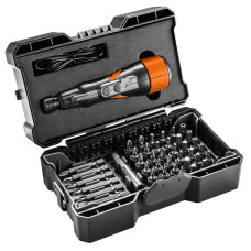 Акумуляторна викрутка NEO TOOLS 04-210, 3,6 В, Li-Ion, micro-USB, набір біт 43 шт, кейс