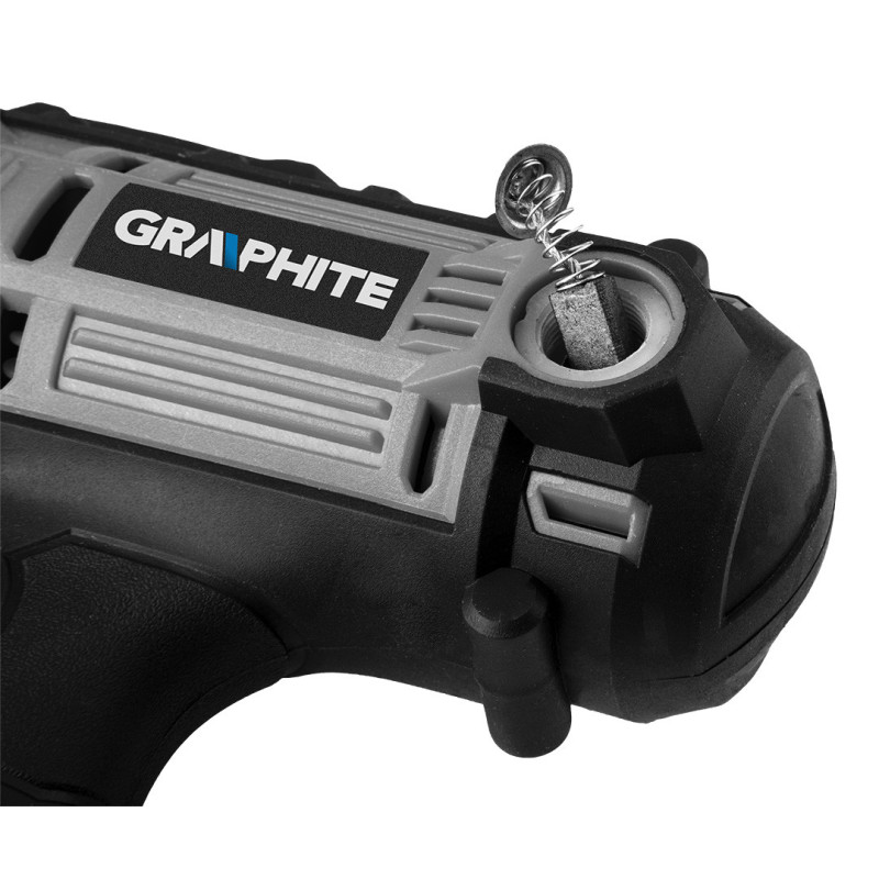 Дриль-шуруповерт GRAPHITE 58G793, 300 Вт, кабель 6 м, патрон 10 мм, у кейсі