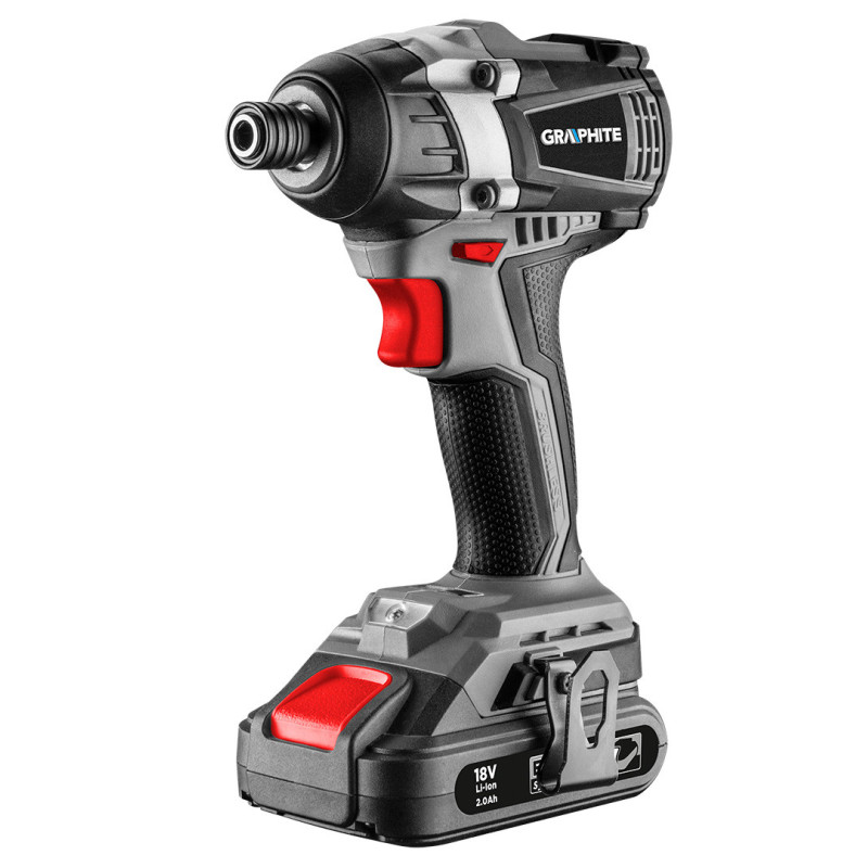 Акумуляторний безщітковий шуруповерт GRAPHITE 58G030 18В, 200 Нм, патрон 1/4