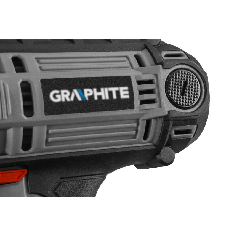 Дриль-шуруповерт GRAPHITE 58G793, 300 Вт, кабель 6 м, патрон 10 мм, у кейсі