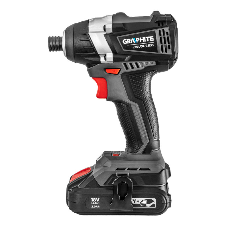 Акумуляторний безщітковий шуруповерт GRAPHITE 58G030 18В, 200 Нм, патрон 1/4