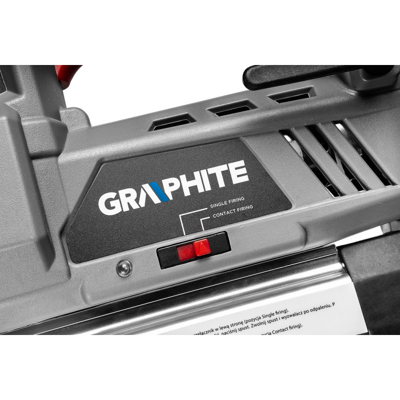 Акумуляторний степлер GRAPHITE 58G081 2-в-1, скоби та цвяхи, 18 В, Li-Ion, без АКБ та ЗП