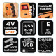 Меблевий акумуляторний степлер NEO Tools 16-050, 4V, micro USB, набір скоб і цвяхів
