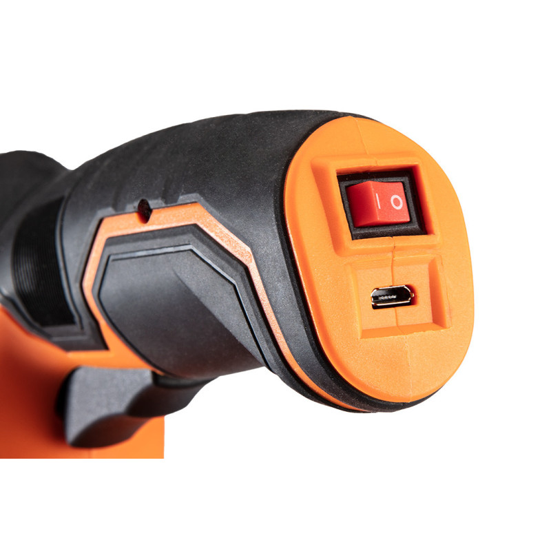 Меблевий акумуляторний степлер NEO Tools 16-050, 4V, micro USB, набір скоб і цвяхів